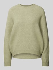 Gebreide pullover met ribboorden, model 'PEMIRI' van Drykorn Groen - 12