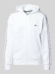 Sweatjacke mit Label-Muster von Lacoste Weiß - 26