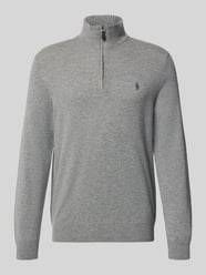 Sweter z dzianiny z wełny ze stójką i zamkiem błyskawicznym od Polo Ralph Lauren - 2