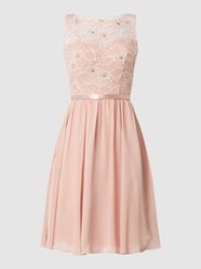 Cocktailkleid aus floraler Spitze von Luxuar Rosa - 18