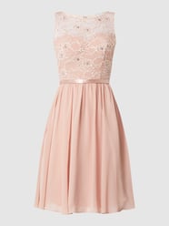 Cocktailkleid aus floraler Spitze von Luxuar Rosa - 34