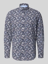 Regular fit vrijetijdsoverhemd met paisleymotief en kentkraag van Christian Berg Men - 44
