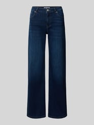 Wide-Leg-Jeans mit mittelhohem Bund in dunkelblauer Waschung von REVIEW - 41