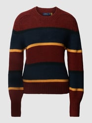 Gebreide pullover met streepmotief van Polo Ralph Lauren Rood - 46