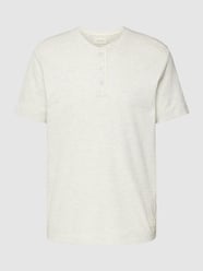 T-Shirt mit kurzer Knopfleiste von Tom Tailor Beige - 35