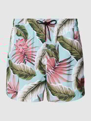 Badehose mit Label-Patch Modell 'MAKS' von HUGO Blau - 19