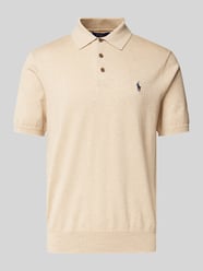 Poloshirt met logostitching van Polo Ralph Lauren Beige - 33