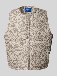 Bodywarmer met labelstitching, model 'Aether' van PEQUS Bruin - 1