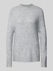 Comfort Fit Strickpullover mit Sattelschulter-Ärmel und Mock-Neck von Tom Tailor Denim Grau - 39