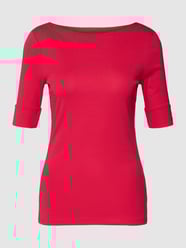 T-Shirt mit U-Boot-Ausschnitt Modell 'JUDY' von Lauren Ralph Lauren Pink - 32