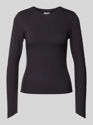 Longsleeve mit geripptem Rundhalsausschnitt Modell 'Sense' von AIMN Schwarz - 12