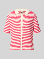 t-shirt z kołnierzykiem polo i listwą guzikową model 'LORIANNA' od ICHI - 25
