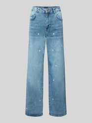 Jeans mit weitem Bein und Stitchings von More & More - 33