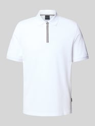 Koszulka polo o kroju regular fit z zamkiem błyskawicznym od bugatti - 28