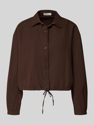 Hemdjack van mix van katoen en linnen relaxed fit model 'Formente' van OPUS - 5