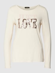 Longsleeve mit Paillettenbesatz von More & More Beige - 37