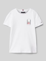 T-Shirt mit Label-Print von Tommy Hilfiger Teens Weiß - 26