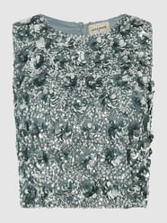 Crop Top mit Pailletten Modell 'Hazel' von LACE & BEADS Mint - 20