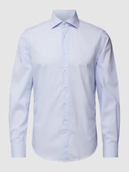 Business-Hemd mit Streifenmuster Modell 'Cutaway' von Profuomo Blau - 44