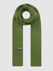 Schal mit Logo-Badge Modell 'Hayes' von Pepe Jeans Grün - 38