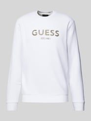 Sweatshirt mit Label-Stitching Modell 'BOX' von Guess Weiß - 3