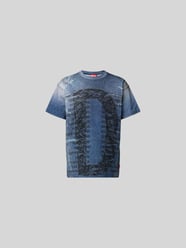 T-Shirt mit geripptem Rundhalsausschnitt von Diesel - 24