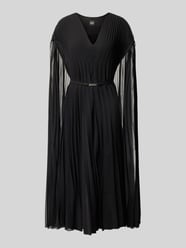 Regular fit chiffon jurk met overlay, model 'DENNYA' van BOSS - 43