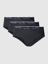 Pantie mit elastischem Logo-Bund Modell 'Elements' von Marc O'Polo Blau - 39