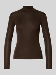 Bluzka o kroju slim fit z długim rękawem z mieszanki wełny i jedwabiu model ‘TESEO’ od Weekend Max Mara - 42