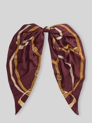 Tuch mit Logo-Schriftzug aus Wolle Seide von Lauren Ralph Lauren Bordeaux - 38