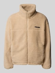 Fleecejack met opstaande kraag en labeldetail van REVIEW - 1