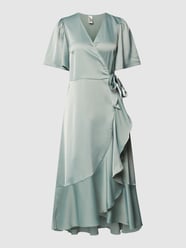 Midikleid mit Wickel-Optik Modell 'Thea' von YAS Grün - 1