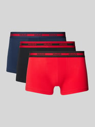 Boxershort met elastische band met logo in een set van 3 stuks van HUGO Rood - 48