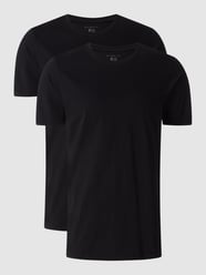 T-shirt van katoen in een set van 2  van bugatti Grijs / zwart - 22