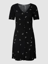 Jurk van viscose met all-over motief, model 'LUCY' van Only Grijs / zwart - 42