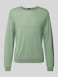 Gebreide pullover met labeldetail, model 'Leno' van BOSS Groen - 12