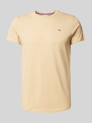 T-Shirt mit Logo-Stitching von Tommy Jeans Beige - 2