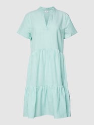 Knielange jurk met streepmotief, model 'Elmiko' van Saint Tropez Groen - 30