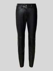 Slim fit stoffen broek in leerlook, 'Vegan' van MAC - 44