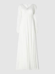 Umstandsbrautkleid aus Spitze und Chiffon von Luxuar Weiß - 39