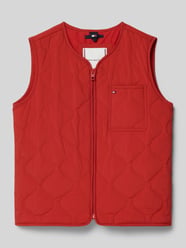 Kamizelka pikowana o kroju regular fit z kieszenią na piersi od Tommy Hilfiger Teens - 6