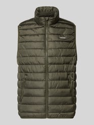 Kamizelka pikowana z kieszeniami zapinanymi na zamek błyskawiczny model 'ELVIS' od JACK & JONES - 5