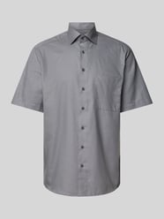 Comfort Fit Business-Hemd mit Brusttasche von Eterna Grau - 40
