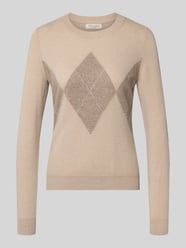 sweter z dzianiny w kroju slim fit z mieszanki kaszmiru z okrągłym dekoltem od Christian Berg Woman - 12