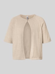 Regular fit cardigan met 1-knoopsluiting model 'BREE' van PIECES Beige - 11