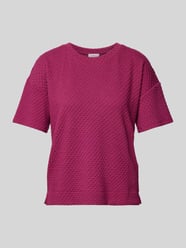 Regular Fit T-Shirt mit strukturierter Oberfläche von s.Oliver RED LABEL Bordeaux - 27