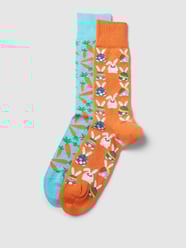 Socken mit Motiv-Print im 2er-Pack von Christian Berg Men Türkis - 33