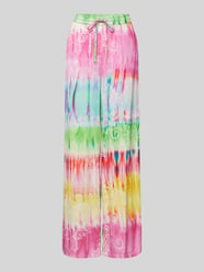 Flared Stoffhose mit elastischem Bund von Emily Van den Bergh Pink - 6