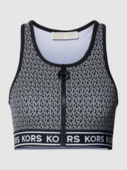 Biustonosz typu bralette z zamkiem błyskawicznym od MICHAEL Michael Kors Czarny - 44