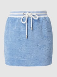 Minirok van badstof met elastische band, model 'Perry' van Von Dutch Blauw / turquoise - 33